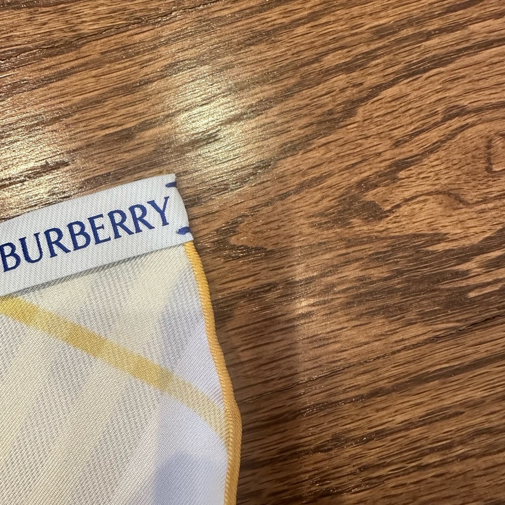 Burberry Yellow and Gray Plaid Scarf - Picture 3 of 4